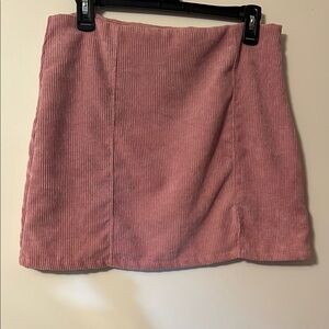 Altar'd State Pink Corduroy Mini Skirt